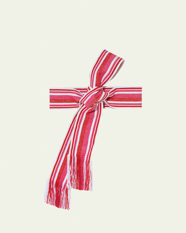 Handwoven Stripe Wrap Belt